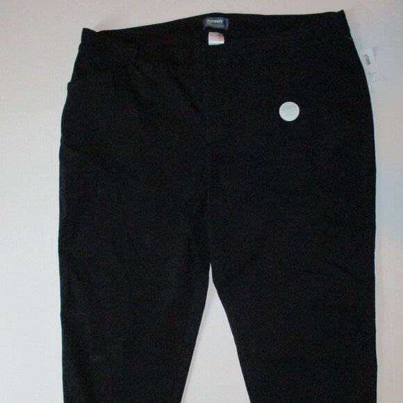 Black Capri Pants NWT Smooth Slim Cotton Blend Old Navy Midrise Pull On Sz 22 - Picture 5 of 7